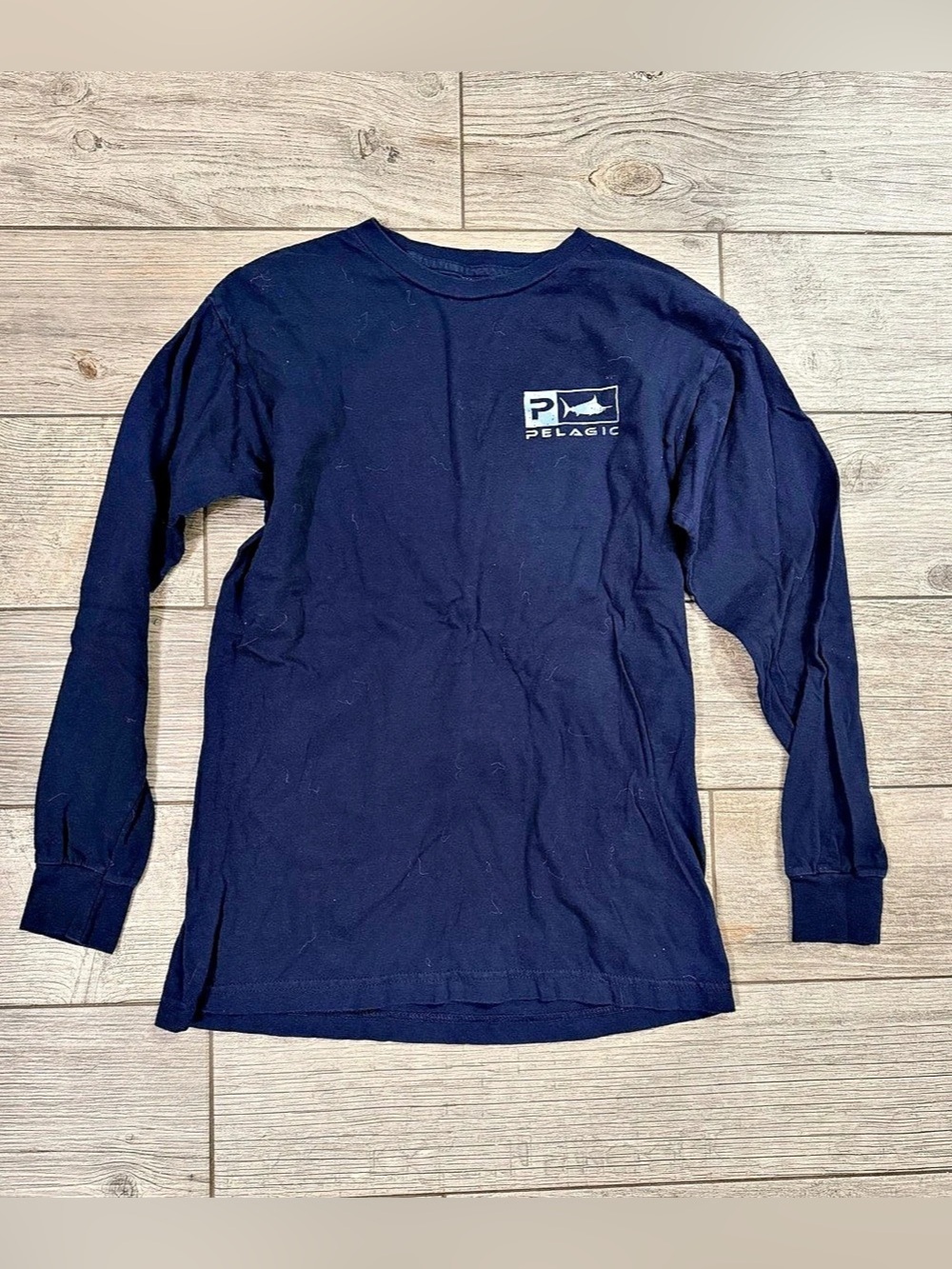 Pelagic Long Sleeve T-Shirt Blue Size Small